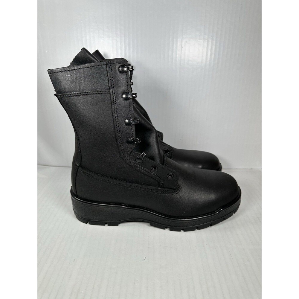 Size 9 WIDE Rocky Navy Inspired 9" Steel Toe Military Black Boots Men's NEW